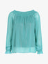 Top fluide à pois - Bleu turquoise - 1