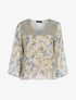 Top à imprimé champêtre et sequins - Beige - 1