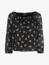 Blouse à imprimé pissenlits - Noir - 1