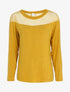 Top ample haut de buste en tulle - Moutarde - 1