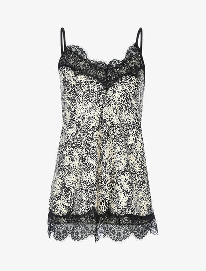 Débardeur à imprimé zébré - Beige/noir - 1