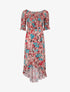 Robe portefeuille à basque asymétrique - Rose - 1