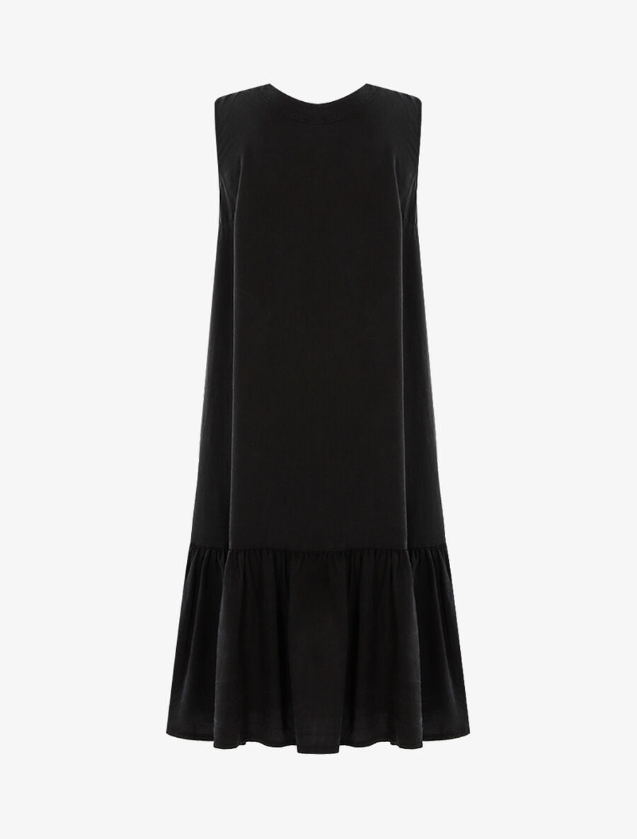 Robe à grand volant - Noir - 2