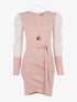 Robe à manches gigot en tulle - Rose - 1