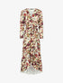 Robe volantée à imprimé fleurs d&