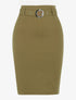 Jupe crayon stretch - Taupe - 1