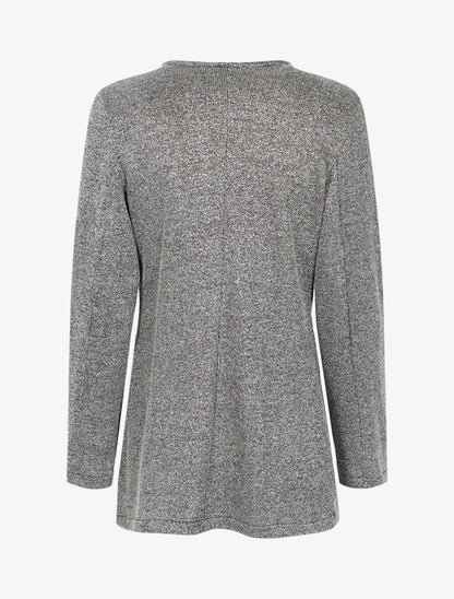 Veste droite chinée et irisée - Noir - 2