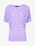 Pull en maille ajourée effet écailles - Lilas - 1