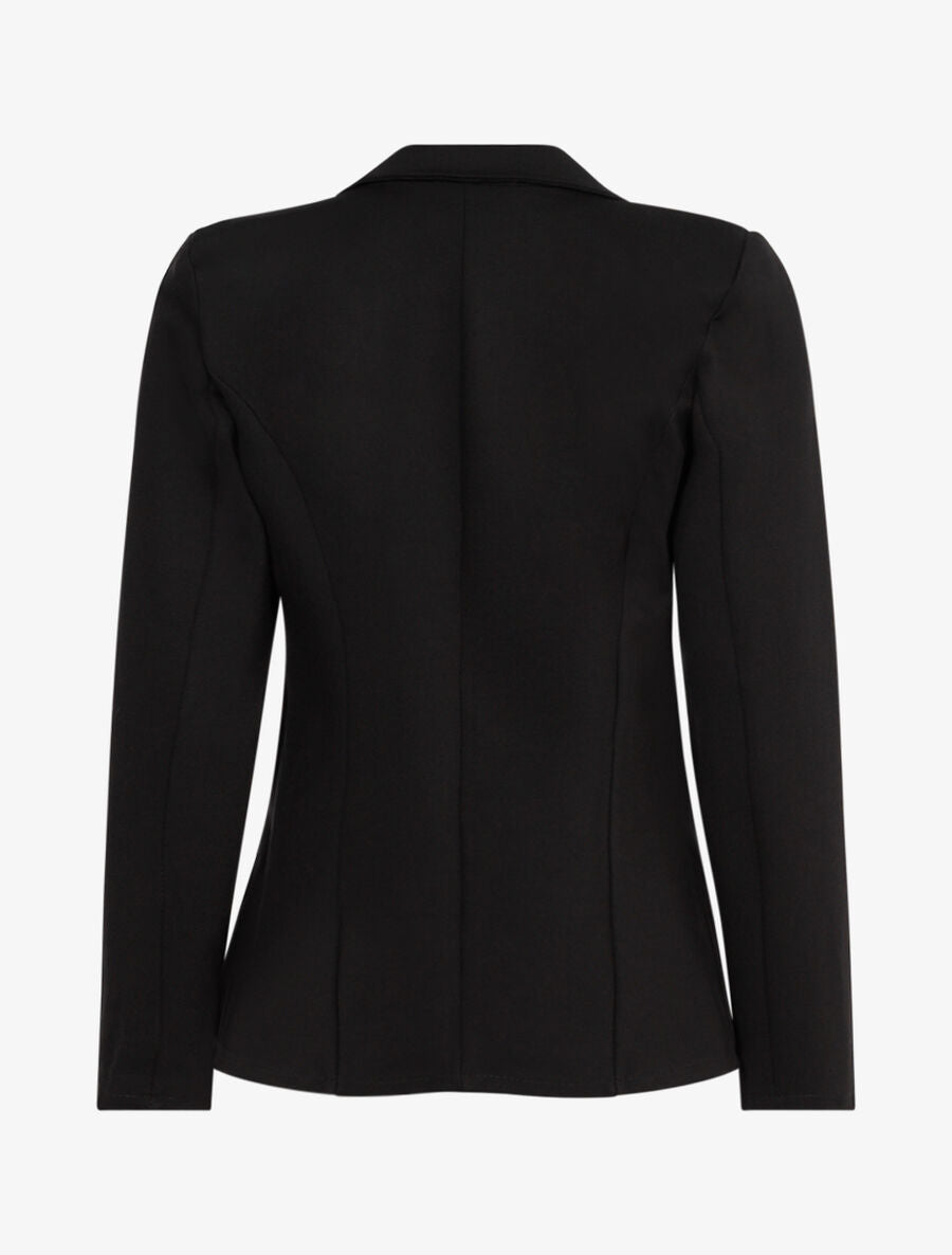 Veste droite à col cranté - Noir - 2