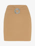 Mini jupe à ceinture bijou - Camel clair - 1