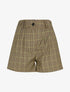 Mini short à imprimé tartan - Jaune - 1