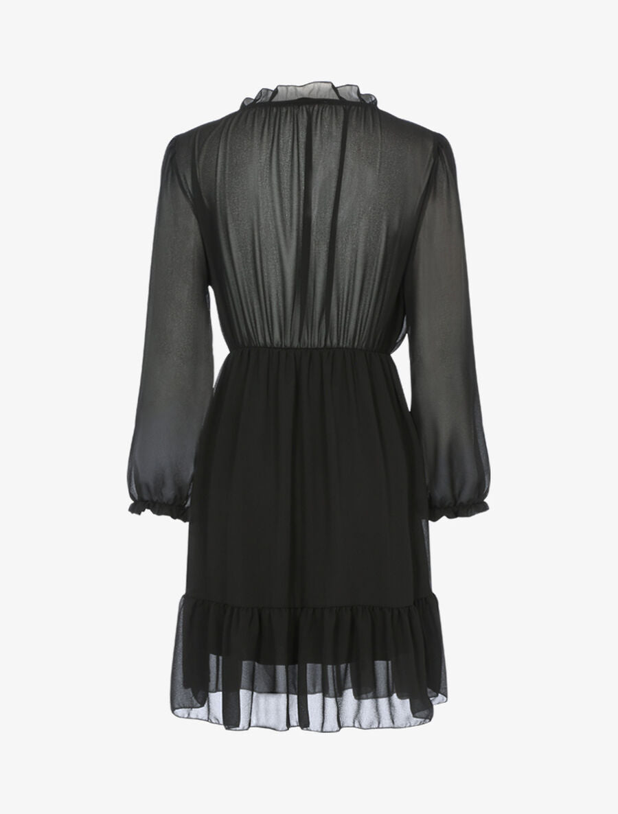 Robe à bords volantés - Noir - 2