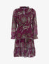 Robe volantée à imprimé cachemire - Violet - 1