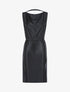 Robe satinée à col bénitier - Noir - 1