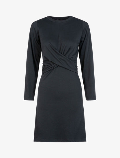 Robe à bandes croisées à la taille - Noir - 1