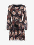 Robe en voile à imprimé floral - Noir - 1