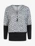 Pull chauve souris à imprimé petites fleurs - Gris - 1