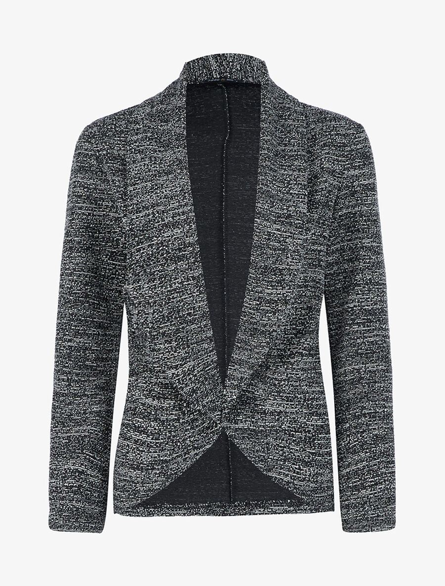 Veste effet texturé - Noir - 1