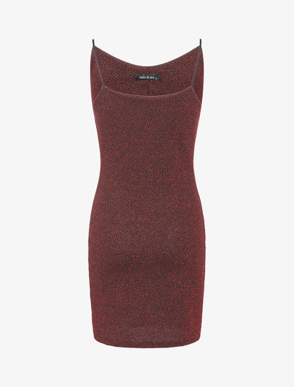Robe texturée irisée - Rouge - 2