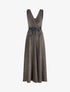 Robe longue pailletée - Or - 1