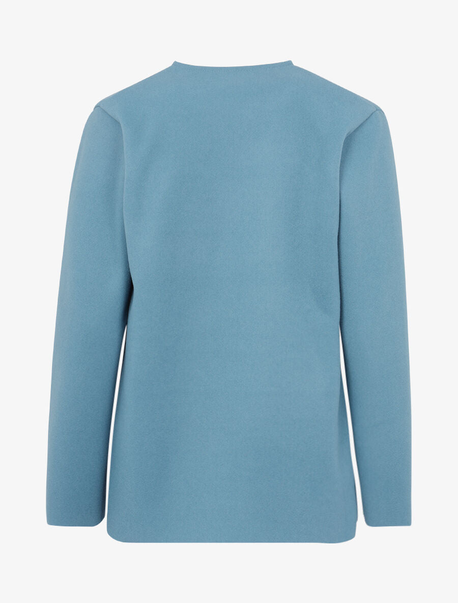 Veste casual en feutre - Bleu - 2
