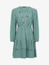 Robe légère à buste boutonné en V - Vert d&