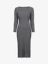 Robe à dos ajouré effet torsadé - Gris foncé - 1