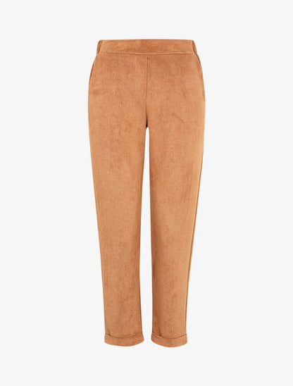 Pantalon coupe carotte - Camel - 1
