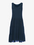 Robe à buste brodé - Marine - 1