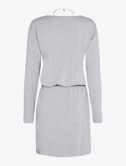 Robe casual à sautoir - Gris clair - 2