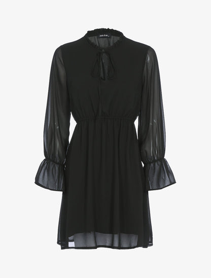 Robe patineuse fluide - Noir - 1