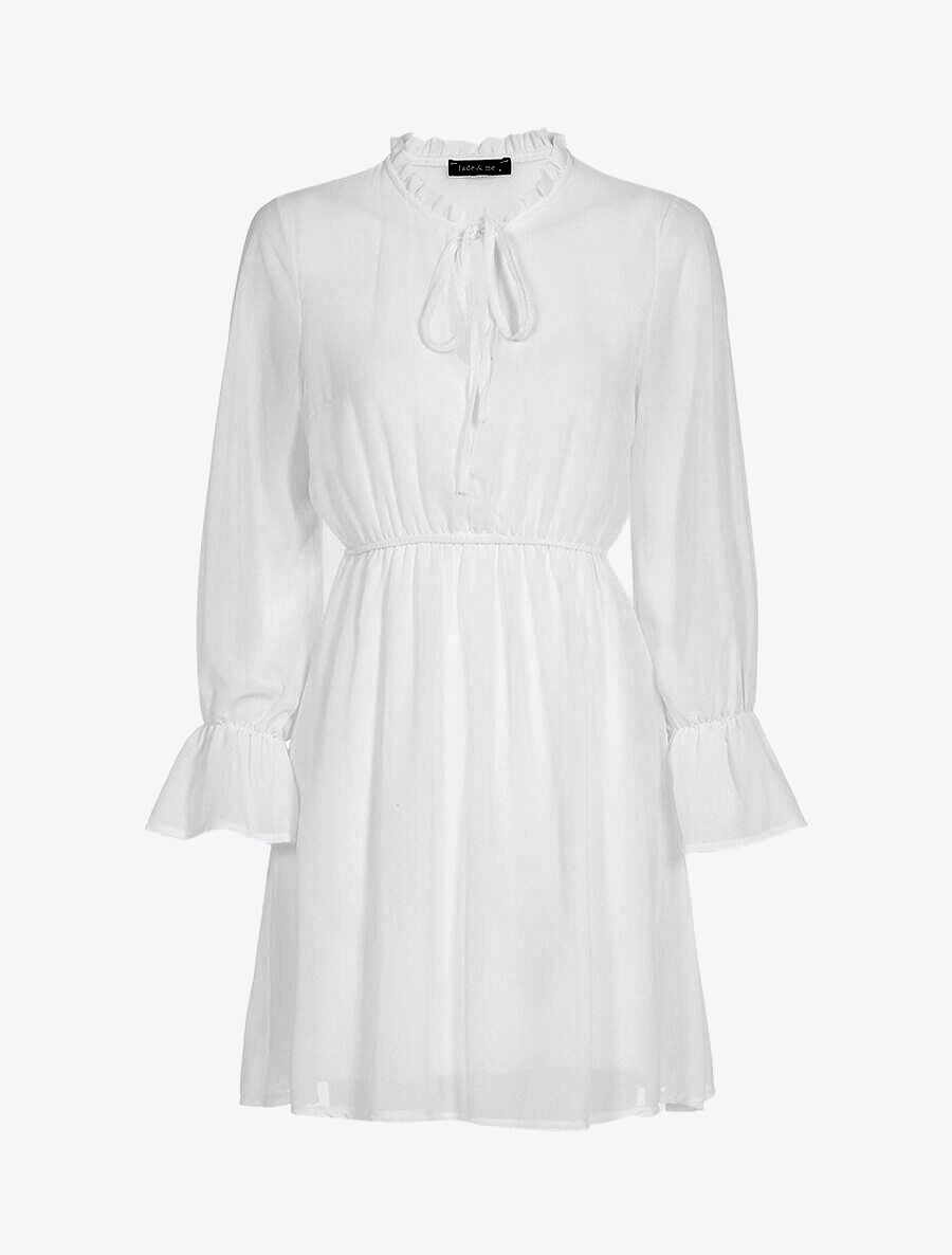 Robe patineuse fluide - Blanc - 1