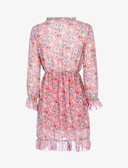 Robe portefeuille à imprimé printanier - Rose foncé - 2