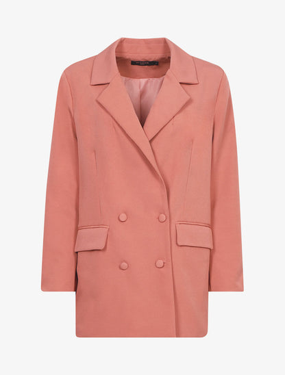 Blazer coupe ample à fermeture croisée - Rose - 1