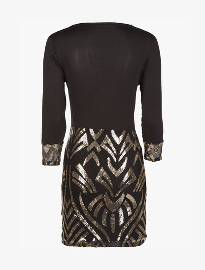 Robe bas à sequins - noir - 2