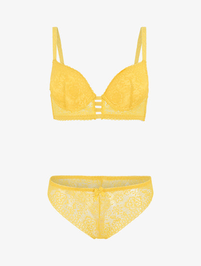 Ensemble en dentelle - Moutarde - 5