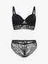 Ensemble push up et bande en dentelle - Noir - 4