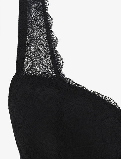 Ensemble push up en dentelle - Noir - 4