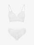 Ensemble push up bande en dentelle - Blanc - 1