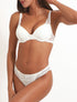 Ensemble push up et culotte ajourée en dentelle - Blanc - 1
