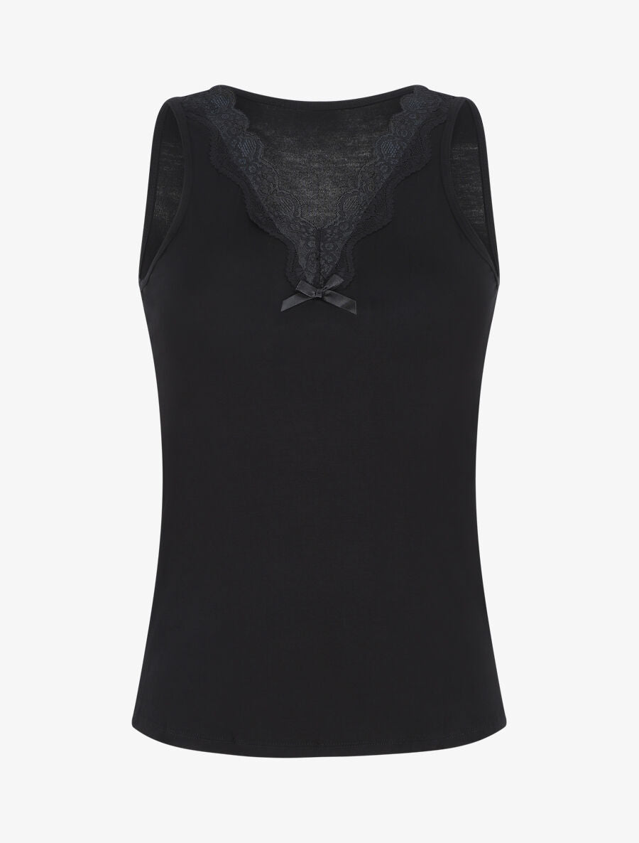 Ensemble pyjama en dentelle - Noir - 7