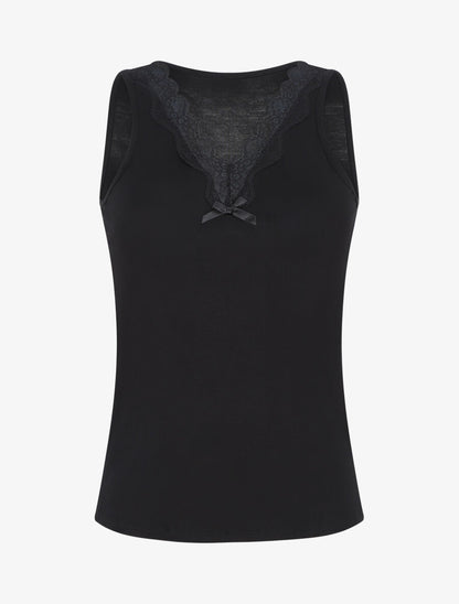 Ensemble pyjama en dentelle - Noir - 7