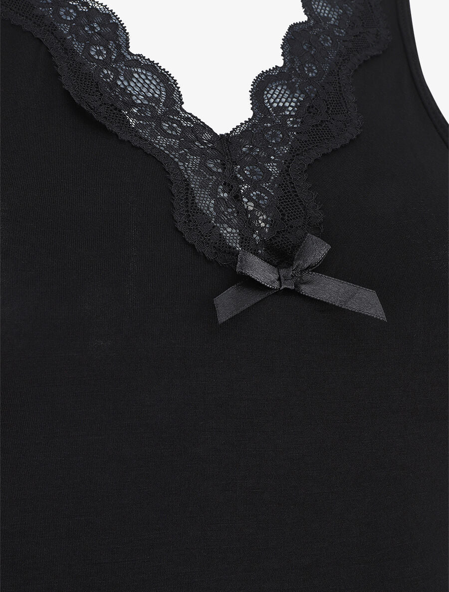 Ensemble pyjama en dentelle - Noir - 3