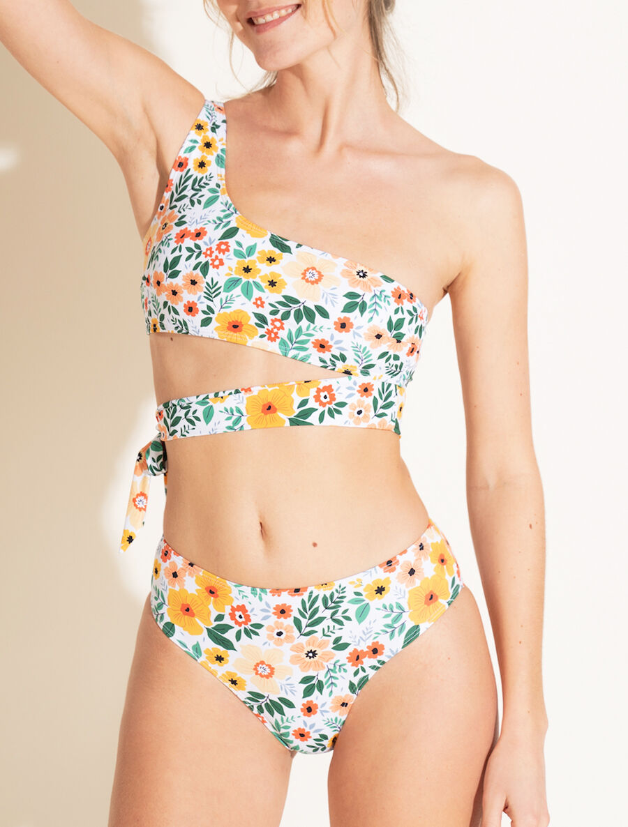 Bikini imprimé fleuri - Blanc - 1
