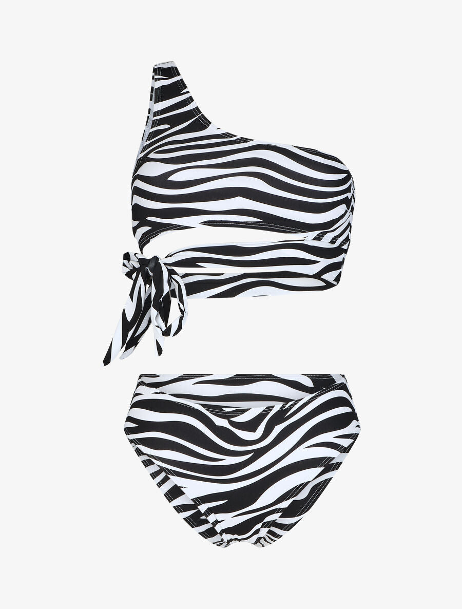 Bikini imprimé zèbre - Noir/blanc - 1