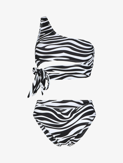 Bikini imprimé zèbre - Noir/blanc - 1