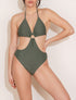 Trikini uni à anneau - Kaki - 1