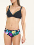Bikini à imprimé tropical - Noir - 1