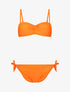 Bikini uni et noeuds - Orange - 1