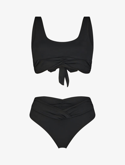 Bikini brassière et tanga montant - Noir - 5